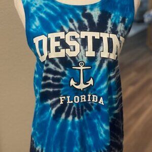 DESTIN, FL - U.S. Vintage Authentic Wear Tie Dyed Tank Top/Swimsuit Coverup